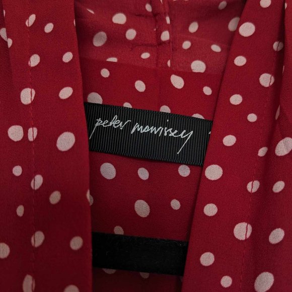 Peter Morrissey - Red Polka Dot Blouse - Size 6 - Picture 11 of 11
